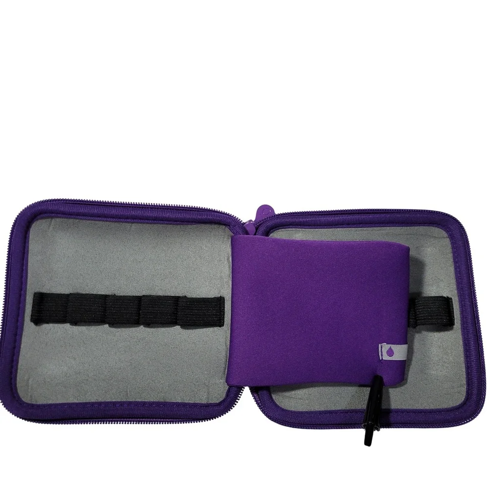 Doterra Essential Oil Rollerball Travel Soft Case Holds 10 Purple Roller Bottle